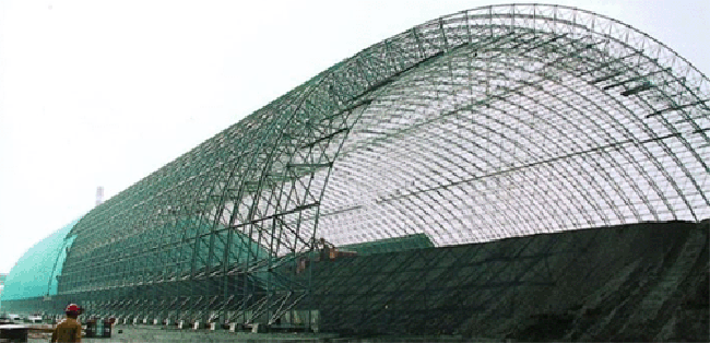 连云港热电厂螺栓球网架干煤棚